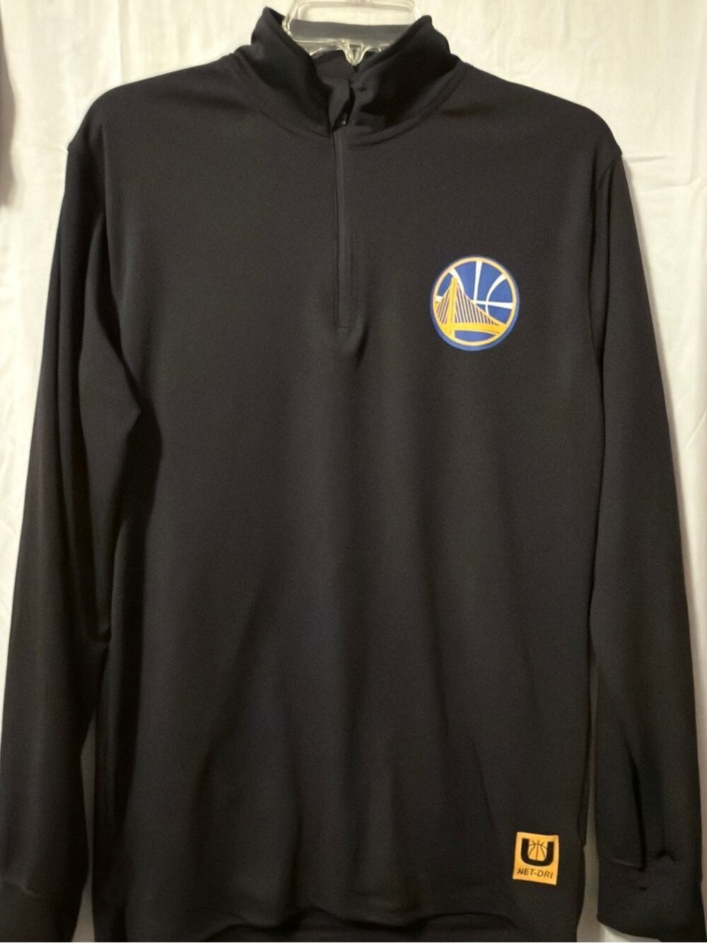 NBA Golden State Warriors Black Half-Zip Pullover